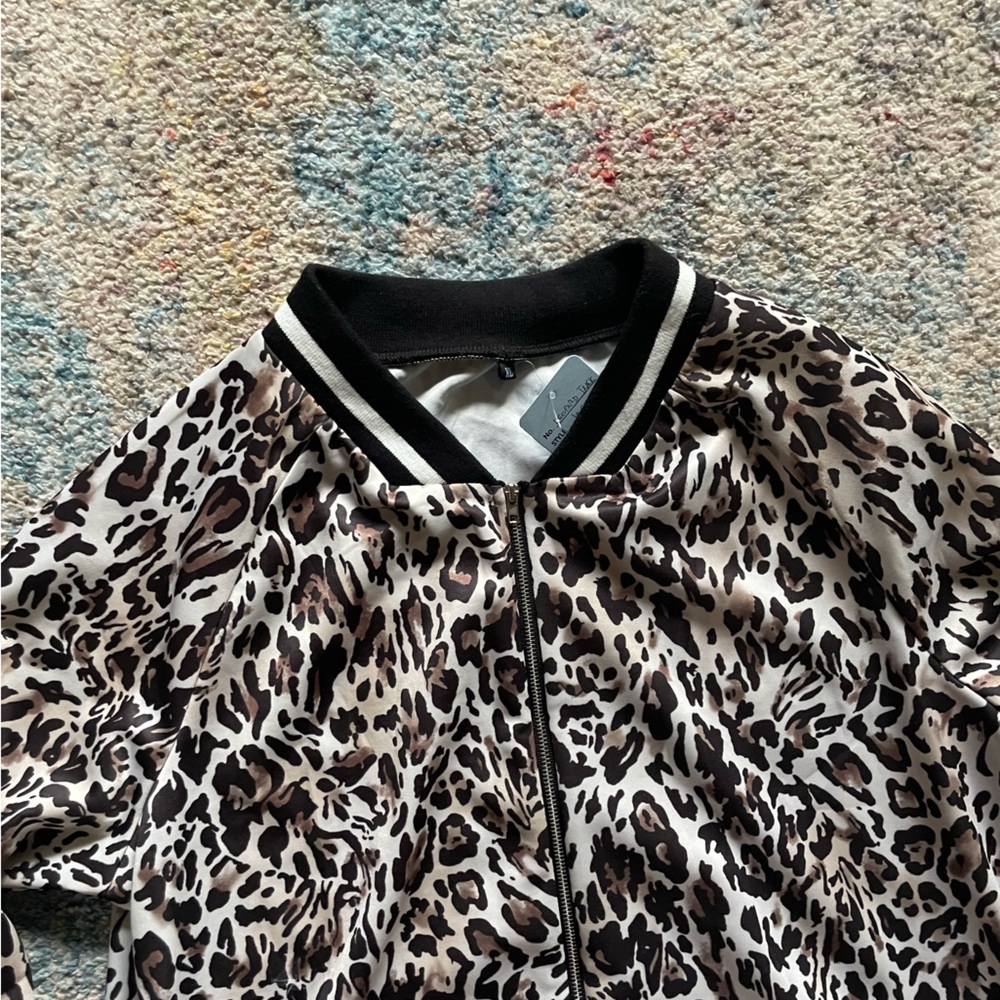 Unique Leopard Print Track Jacket - Picture 4 of 7